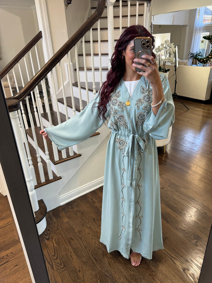 Embellished modest abaya with hijab