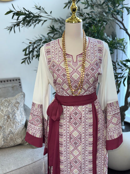 Palestinian Heritage Embroidered Tatreez Thobe