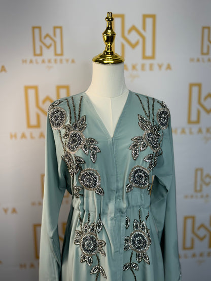 Embellished modest abaya with hijab