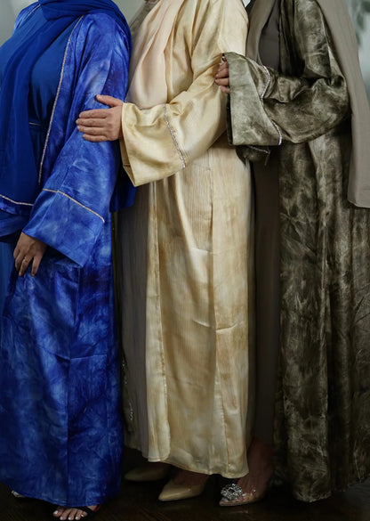 Set of 4 abaya tie-dyed with crystal