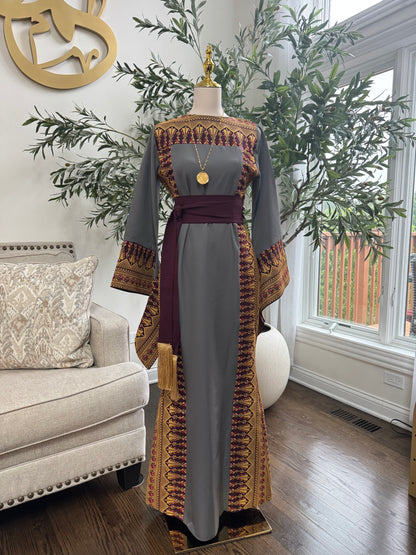Luxurious Embroidered Tatreez Mermaid Thobe Dress via