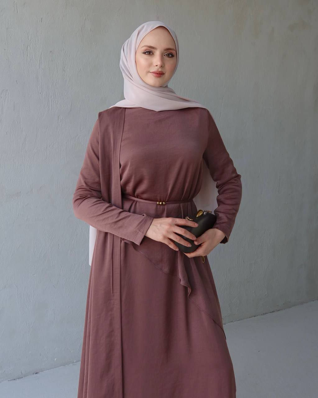 Elegant Draped Belted Maxi Dress