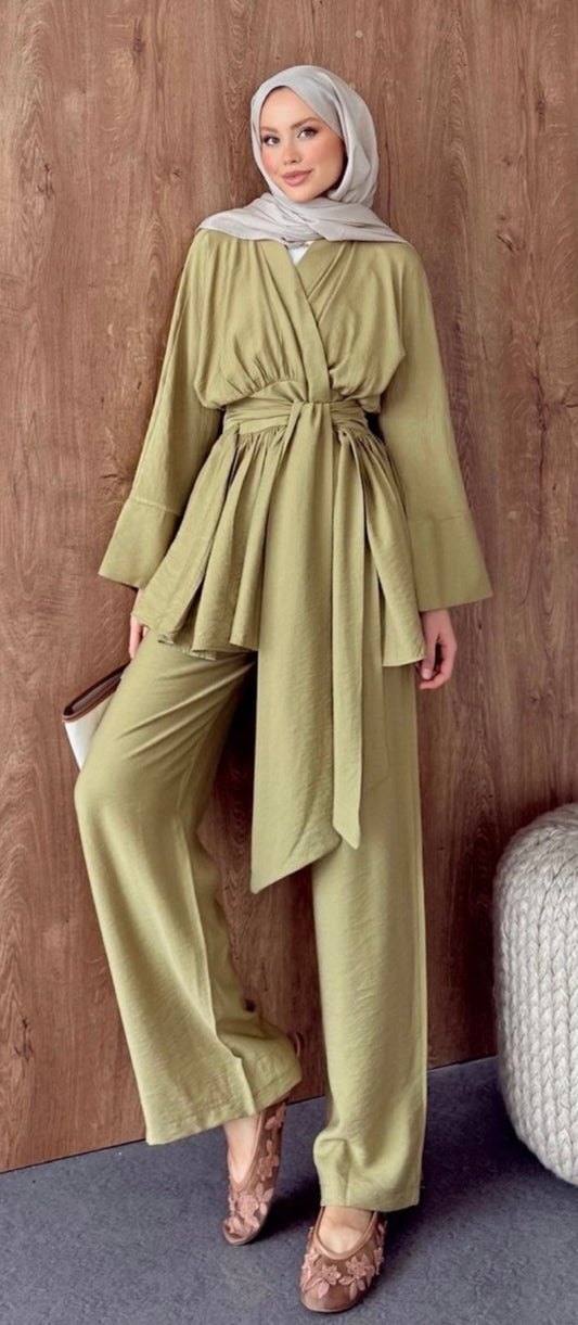 Timeless Tencel Wrap Pant Set