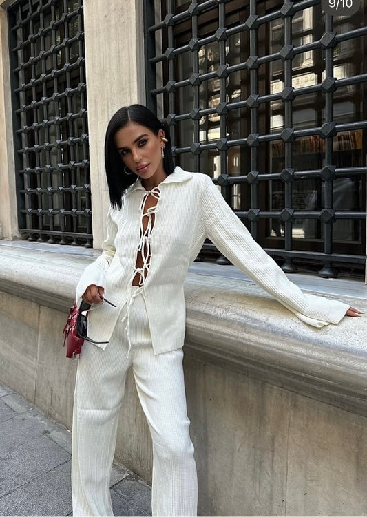 Bow Knot Pant Set