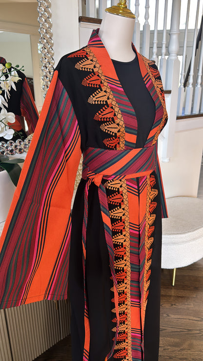 Palestinian Tatreez chamikh Bshit Cardigan abaya