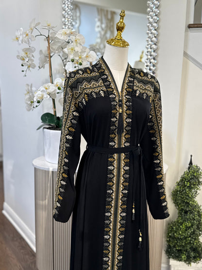 Palestinian Green Tatreez Thobe Dress