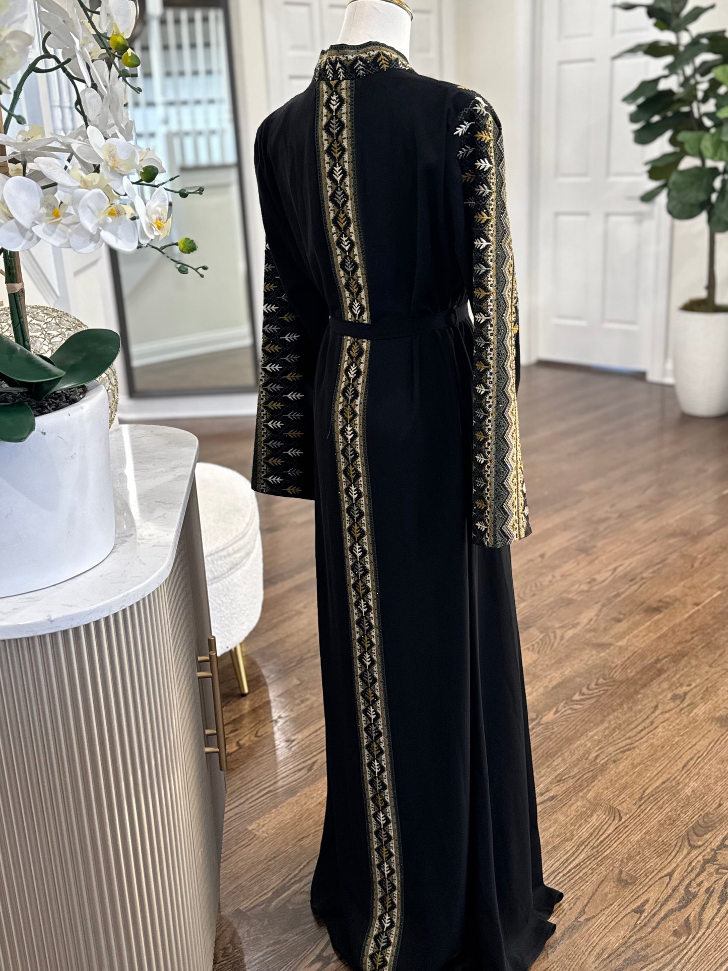 Palestinian Green Tatreez Thobe Dress