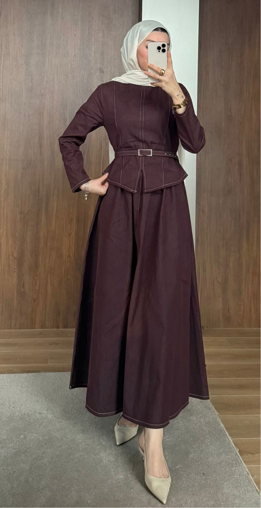 2 Pcs Denim co ord Skirt set