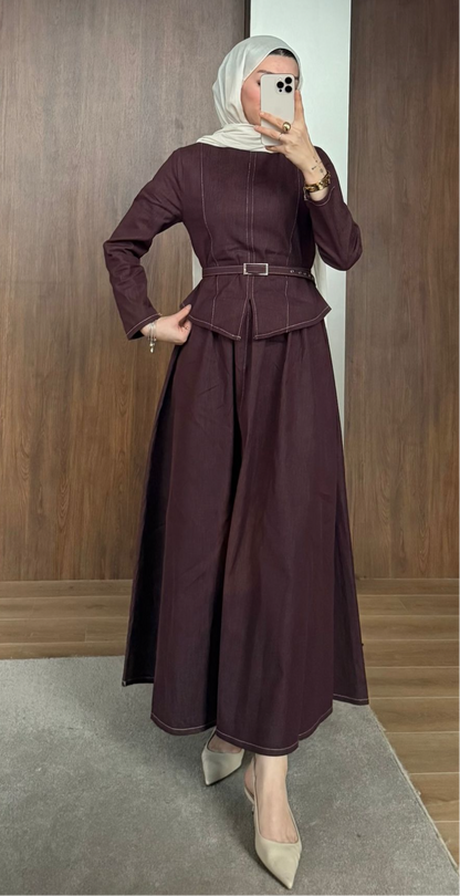 2 Pcs Denim co ord Skirt set