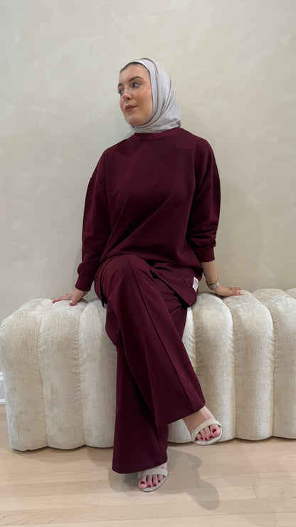 Modest tracksuit loose fitted Co-Ord pant set outfit