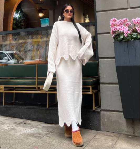 Knit Fabric Skirt Set