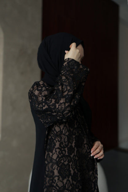Formal Dantel Lace Abaya set