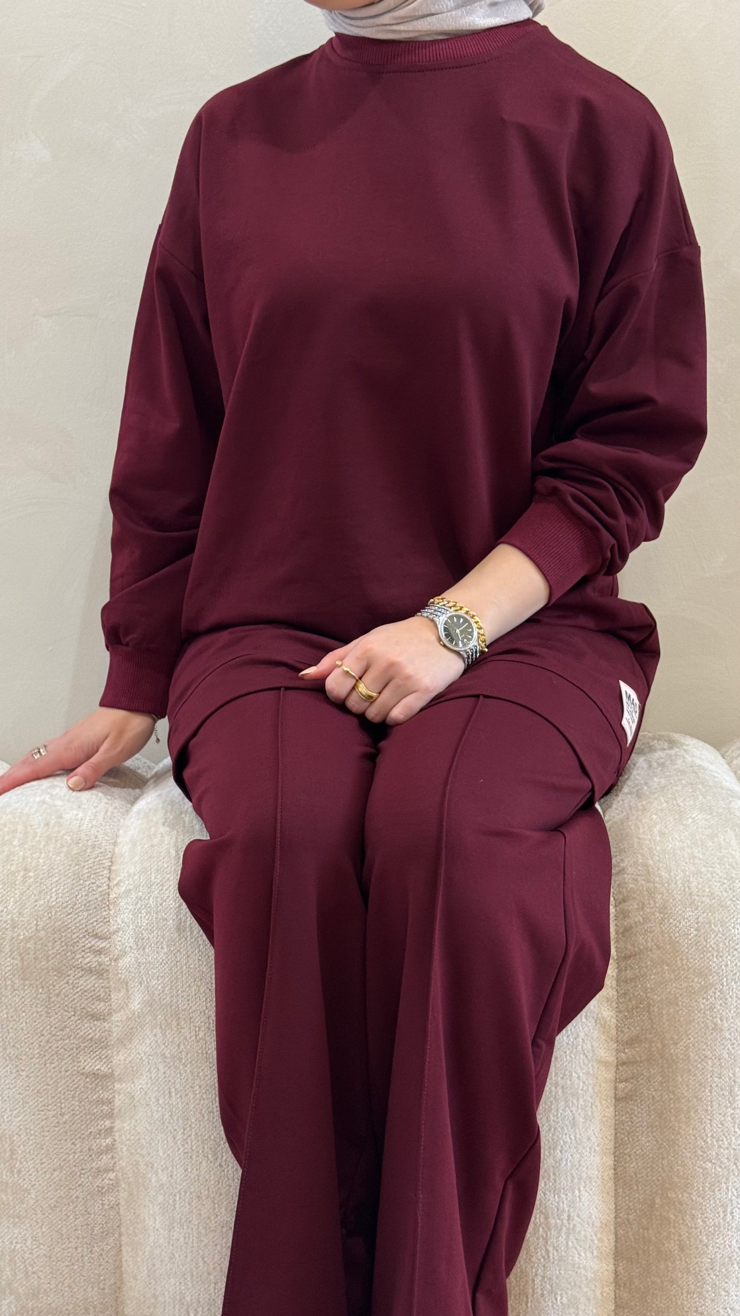 Modest tracksuit loose fitted Co-Ord pant set outfit