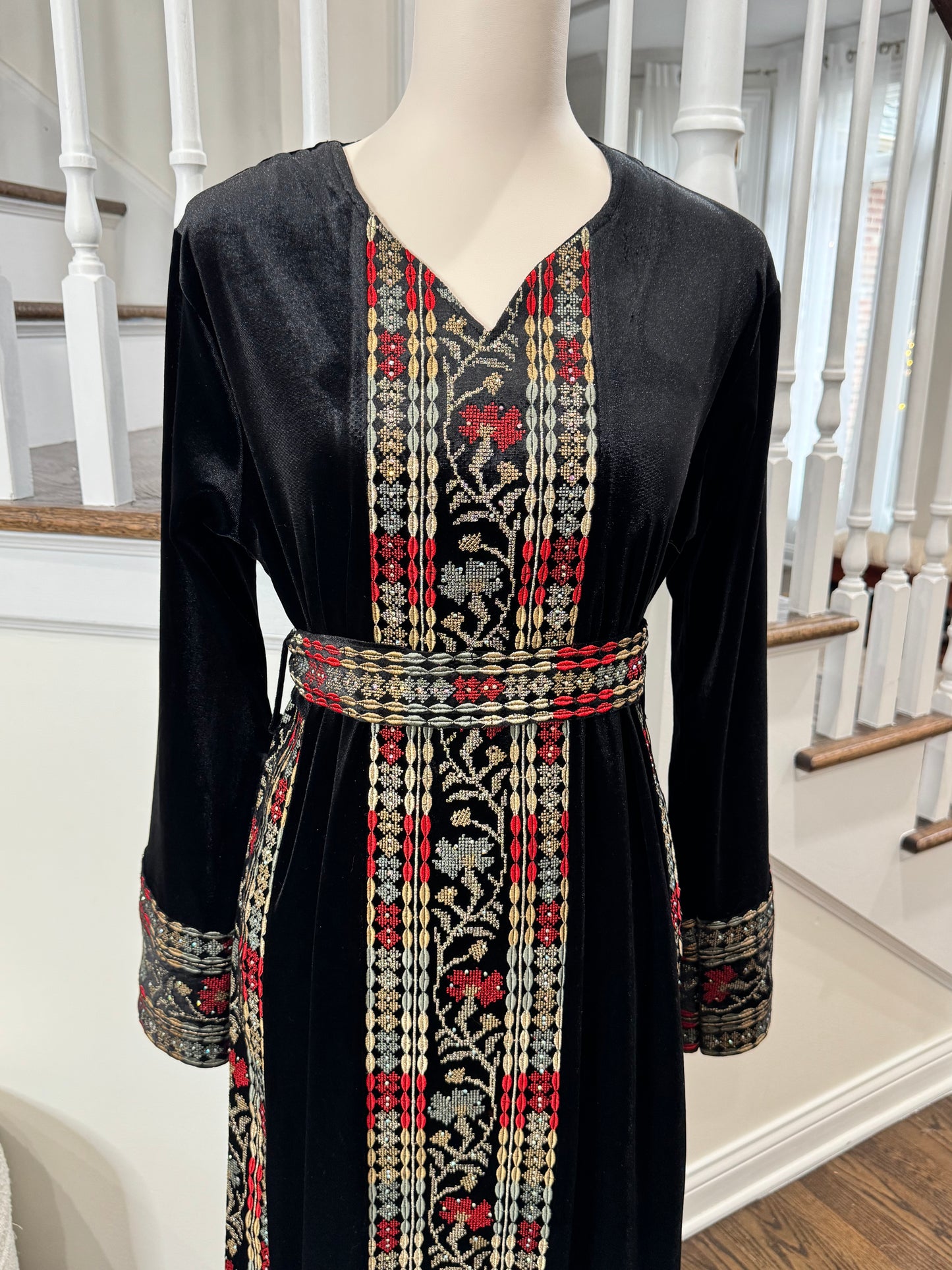 Velvet Palestinian Traditional Tatreez Thobe