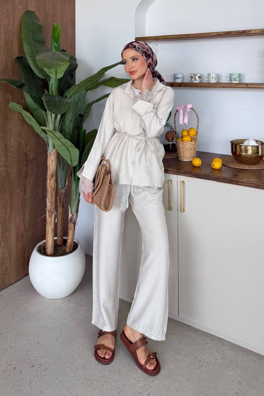 Soft Lace Pant Set