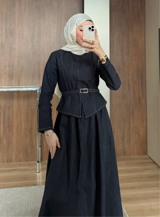 2 Pcs Denim co ord Skirt set