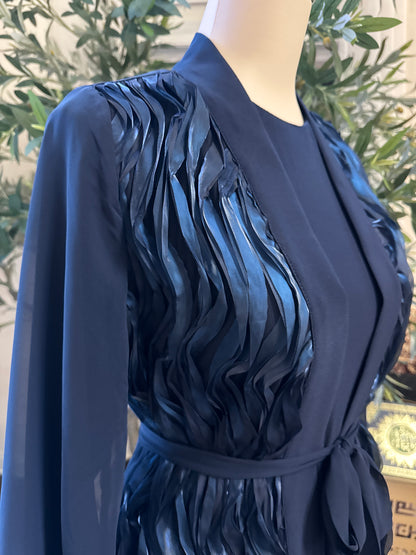 3 Pcs fancy Organza / chiffon Abaya Set
