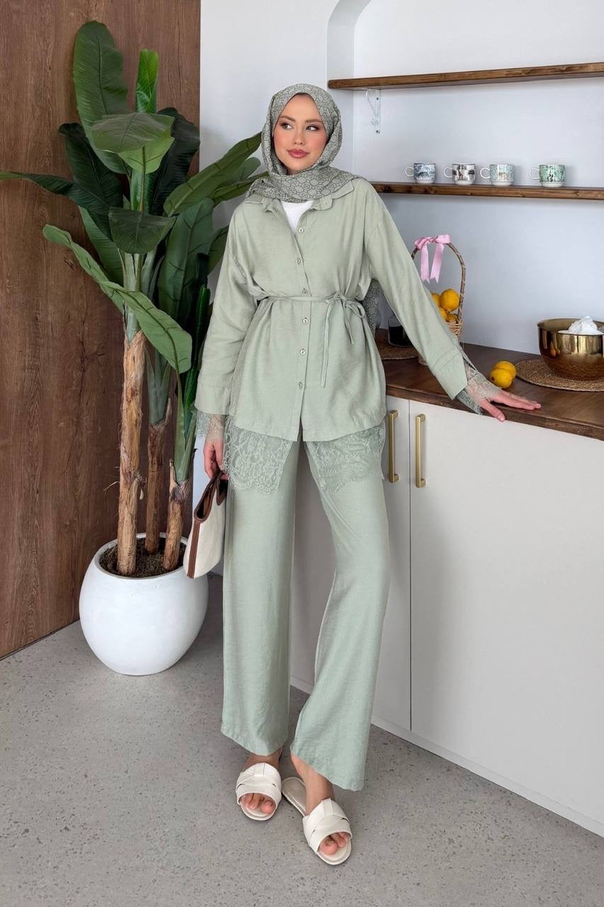 Soft Lace Pant Set