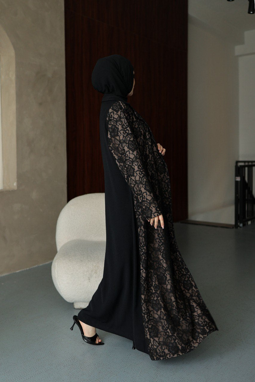 Formal Dantel Lace Abaya set