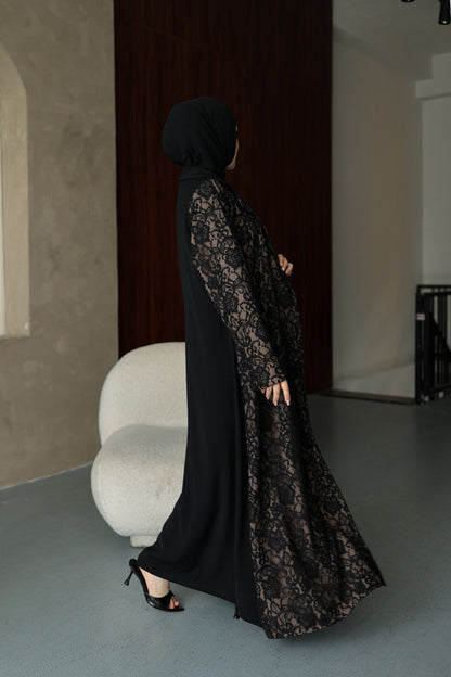 Formal Dantel Lace Abaya set