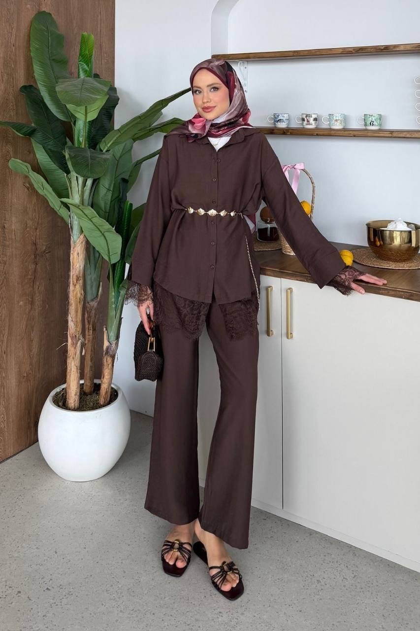 Soft Lace Pant Set