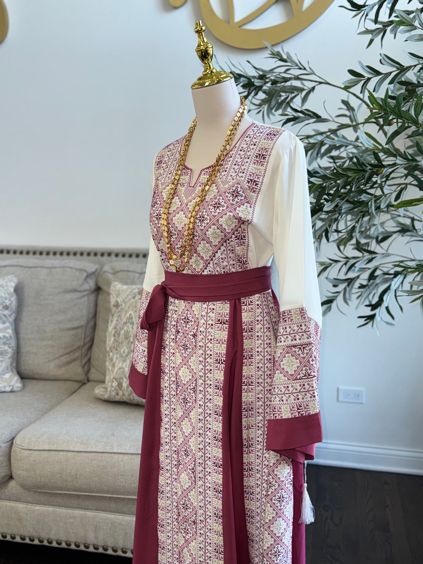 Palestinian Heritage Embroidered Tatreez Thobe