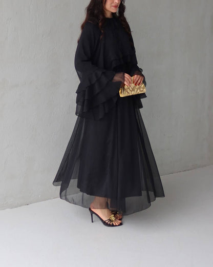 3 PCs Graceful Chiffon Ruffle Skirt Set