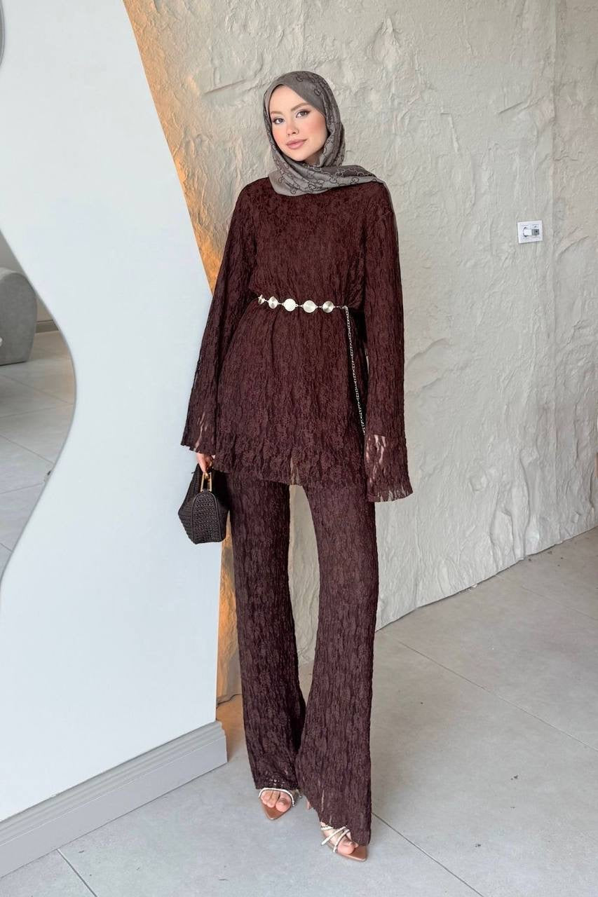 Soft Lace Pant Set
