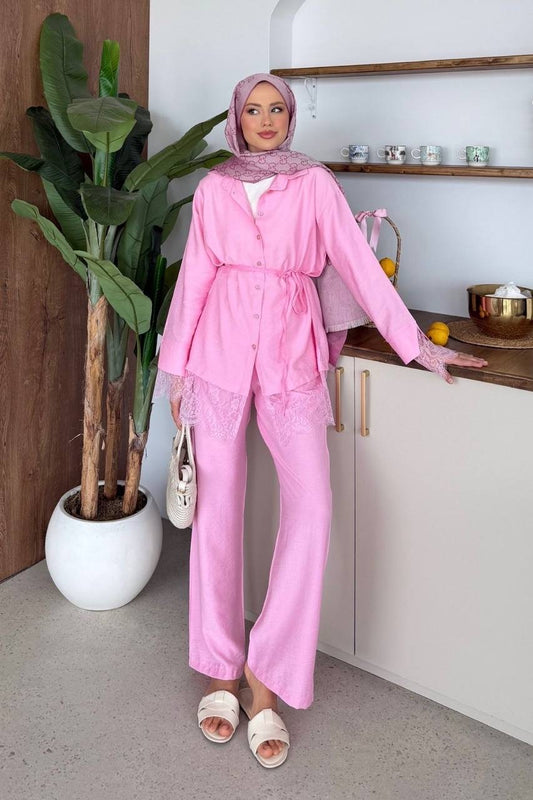Soft Lace Pant Set
