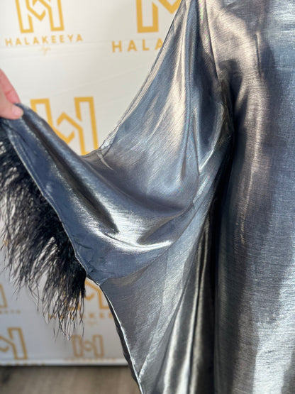 BUTTERFLY ABAYA Feather Cuff Details