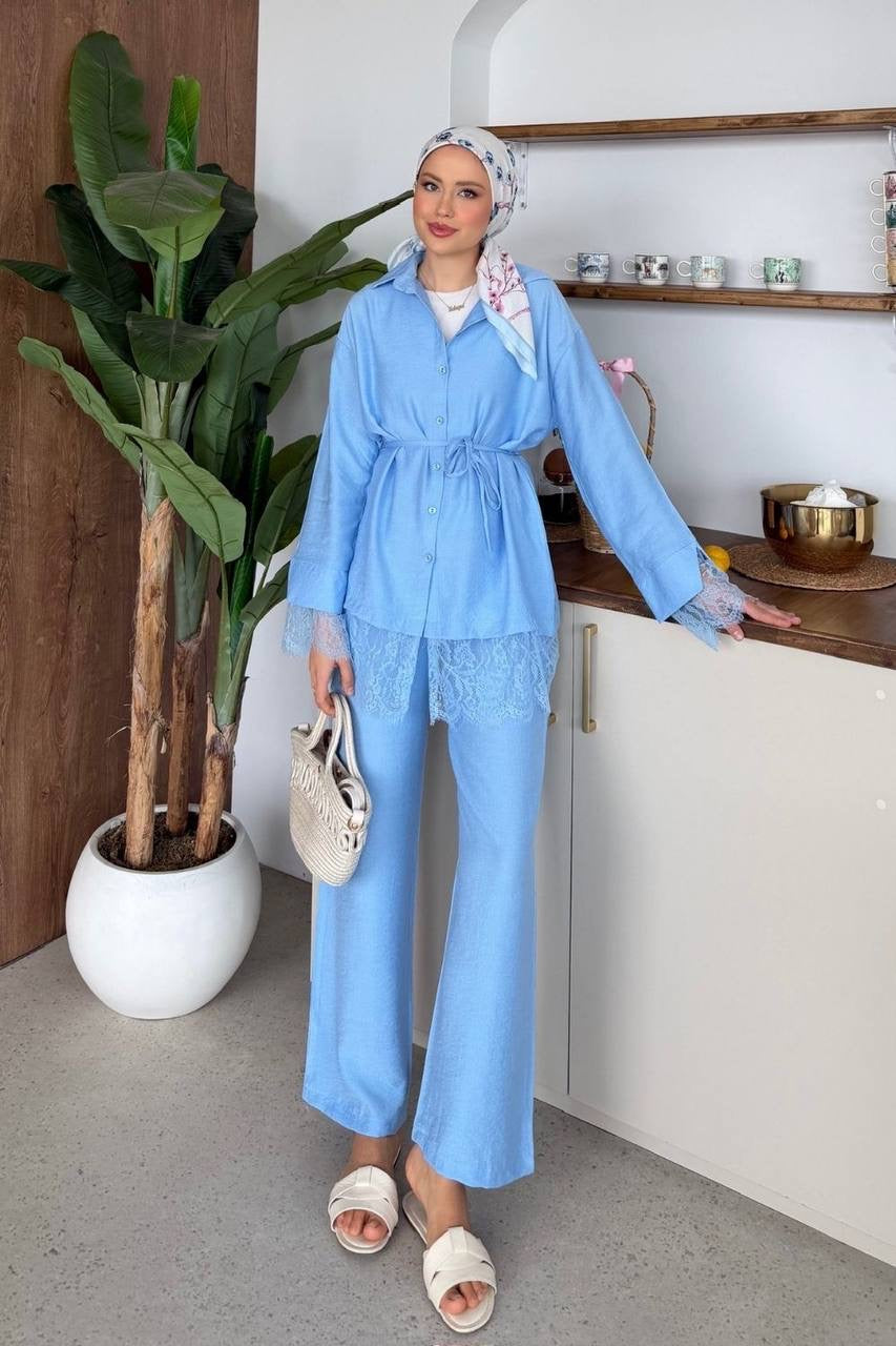 Soft Lace Pant Set