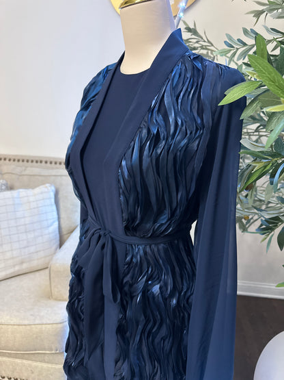 3 Pcs fancy Organza / chiffon Abaya Set