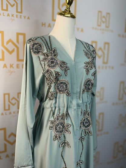 Embellished modest abaya with hijab