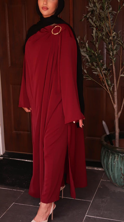 Formal Burgundy Dress Pant Set
