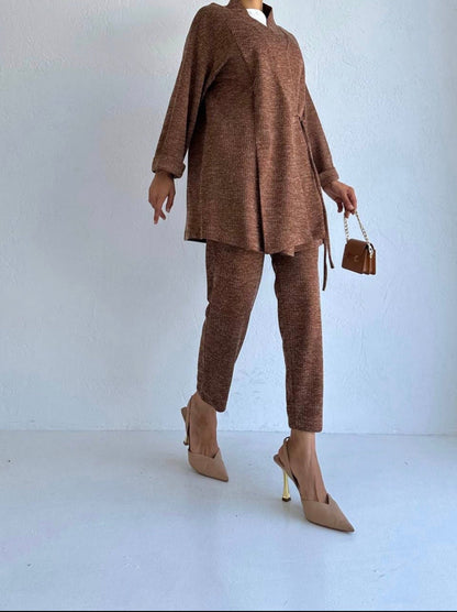Kimono Textured Long Sleeve Co-Ord set