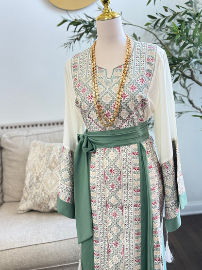 Palestinian Heritage Embroidered Tatreez Thobe