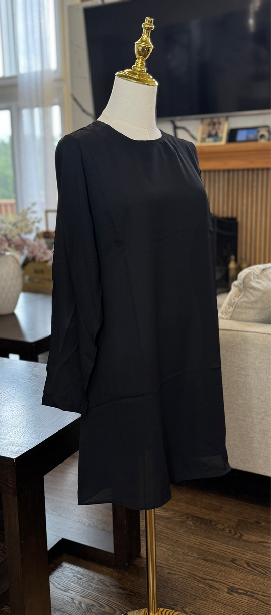Black Long Tunic Top blouse