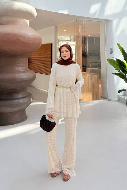 Soft Lace Pant Set