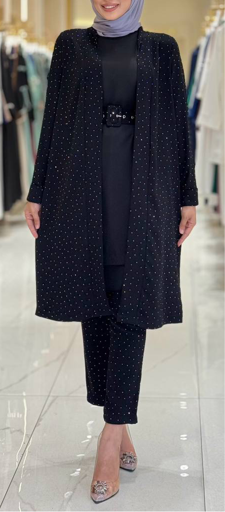 Formal Pant Set with Stud Details