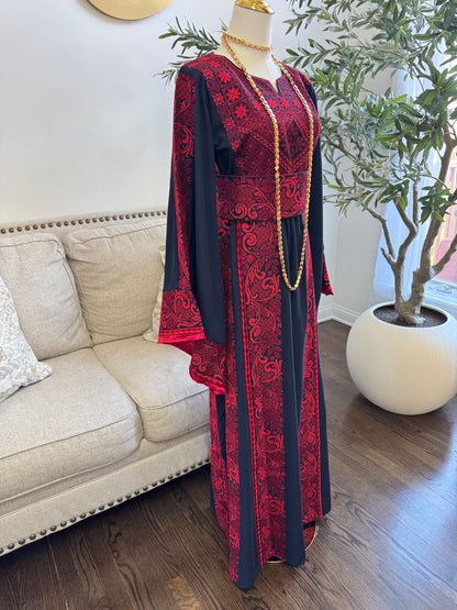 Navy Palestinian Tatreez Thobe