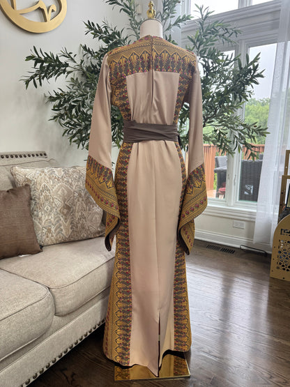 Luxurious Embroidered Tatreez Mermaid Thobe Dress via