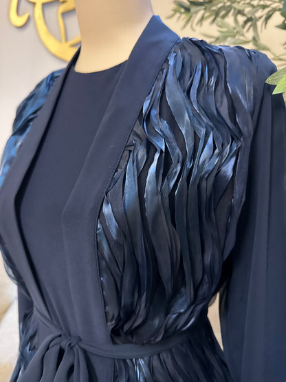 3 Pcs fancy Organza / chiffon Abaya Set