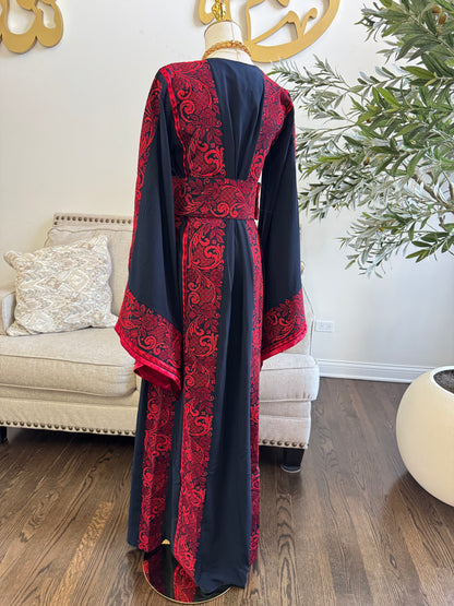 Navy Palestinian Tatreez Thobe