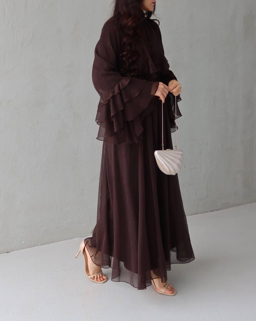 3 PCs Graceful Chiffon Ruffle Skirt Set