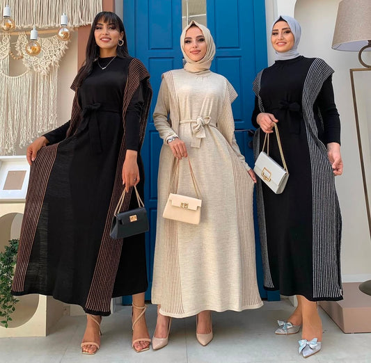 Glittery Knitwear Butterfly Dress set