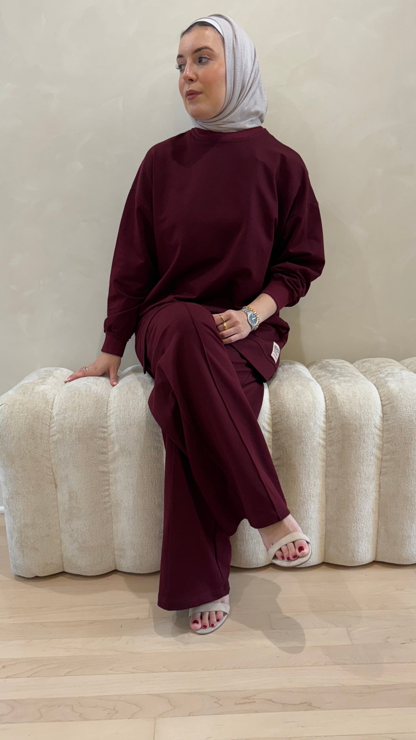 Modest tracksuit loose fitted Co-Ord pant set outfit