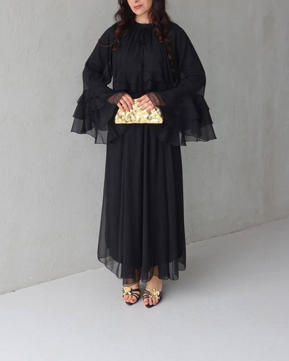 3 PCs Graceful Chiffon Ruffle Skirt Set