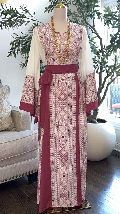 Palestinian Heritage Embroidered Tatreez Thobe