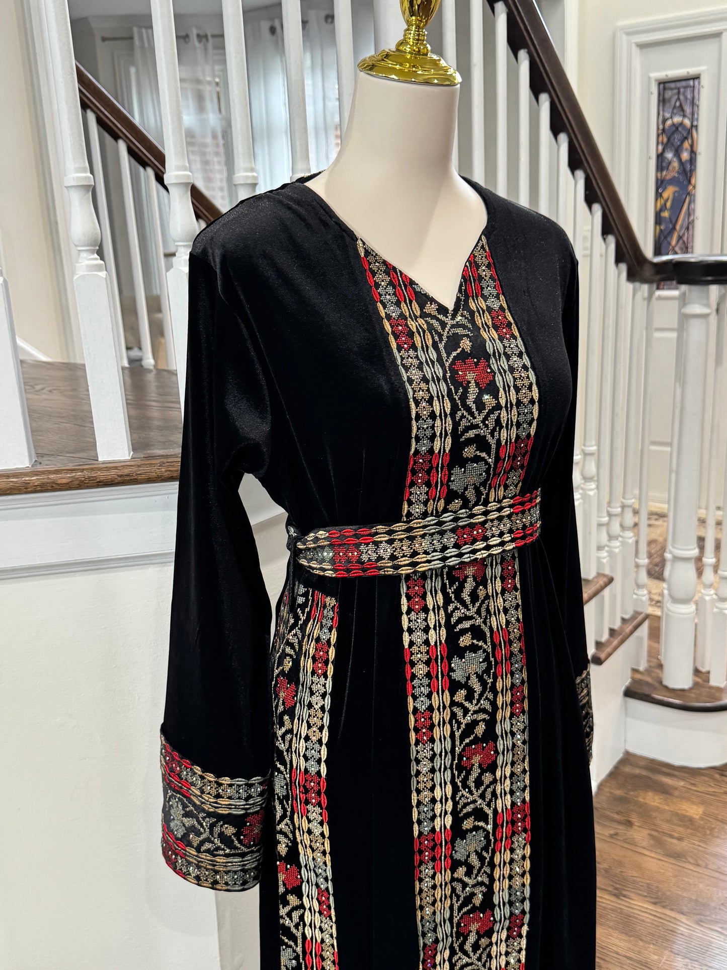 Velvet Palestinian Traditional Tatreez Thobe