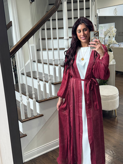 Luxurious two-piece rhinestones abaya